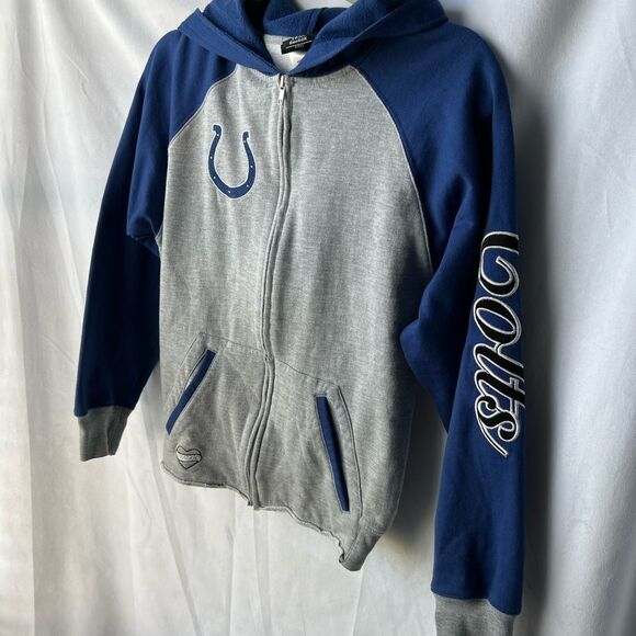 Reebok NFL Indianapolis Colts Hooded Sweatshirt Girls XL (16) Fits Adult S - Picture 2 of 8
